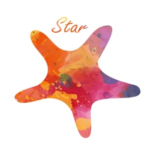 A multicolored star. T-Shirt