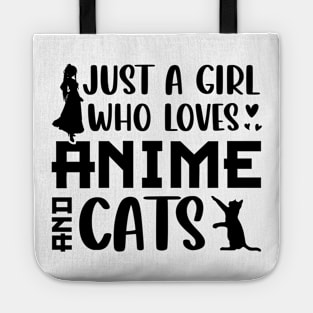 just a girl who loves anime cats t-shirt Tote