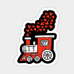 Kids Heart Train Valentines Day Cool Railroad Love Boys Girls Magnet