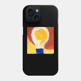 Watercolour Painting of Lightbulbs Phone Case