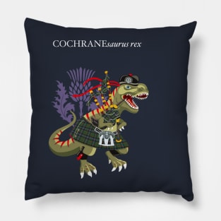 Clanosaurus Rex COCHRANEsauras Family Cochrane Scotland Scottish Tartan Pillow