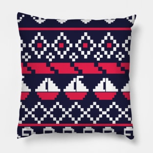 Nautical Cross stitch Pillow