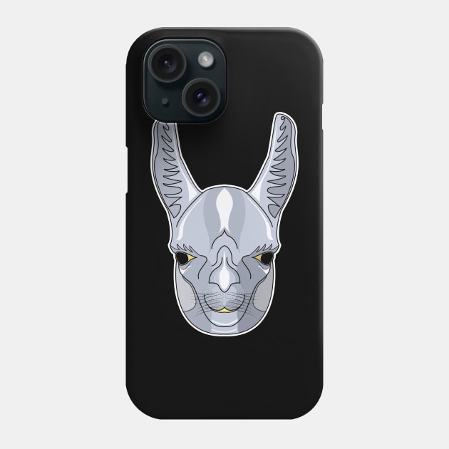 cute silver alpaca face Phone Case by dwalikur