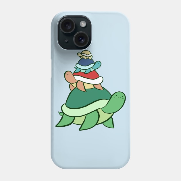 Colorful Turtle Stack Phone Case by saradaboru