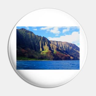 Blue Pacific and Rugged Na Pali Coastline of Kauai Hawaii Pin