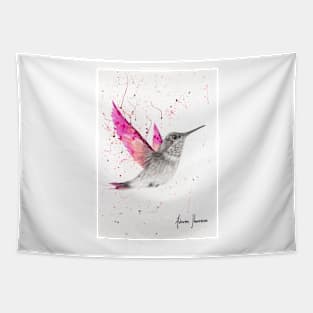 Magenta Rose Bird Tapestry