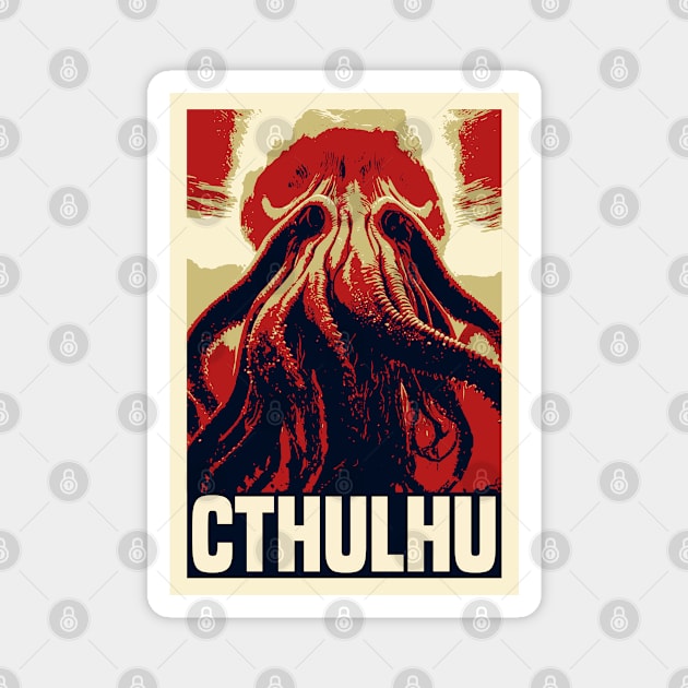 Cthulhu Pop Art Style Magnet by mia_me