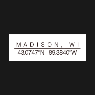 university of madison wisconsin coordinates T-Shirt