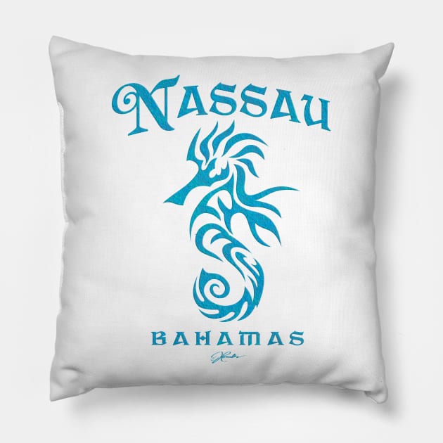 Nassau, Bahamas, Seahorse Pillow by jcombs