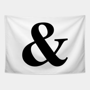 Plural Pride Ampersand! - black font Tapestry