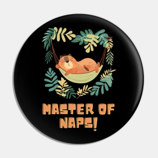 Master of Naps: The Capybara Siesta Pin