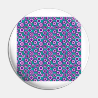 Purple Floral Design Pin