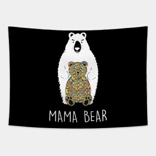 Bear TShirt Mama Autism Shirt Mother's Day Gift Tapestry