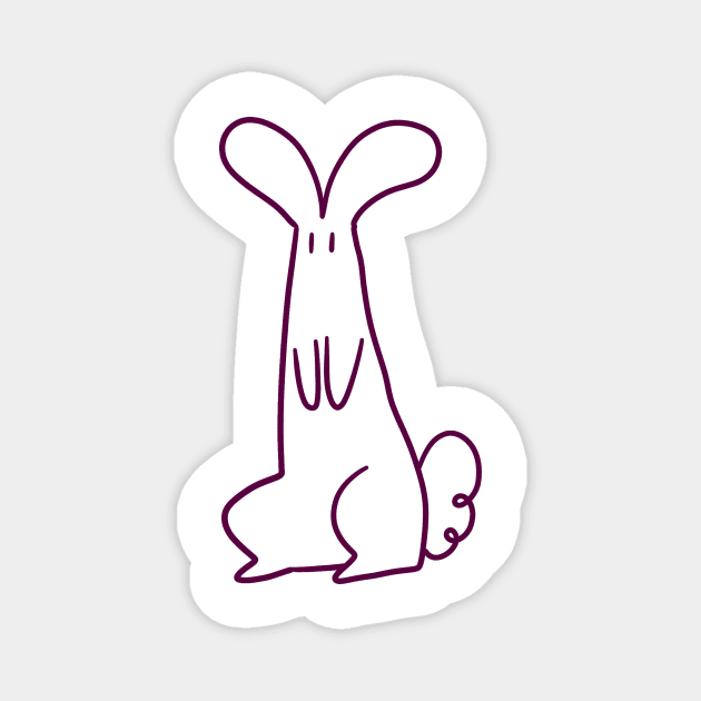 White Bunny Magnet by saradaboru