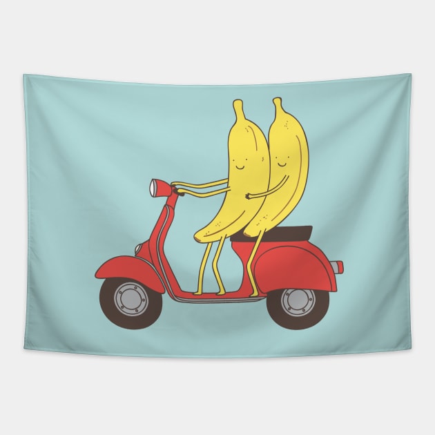 go bananas! Tapestry by milkyprint