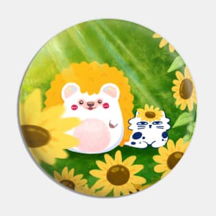 Chill at Sunflower Field Pin