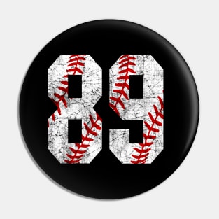 Vintage #89 Baseball Laces Baseball Mom Jersey Love Baseball Pin