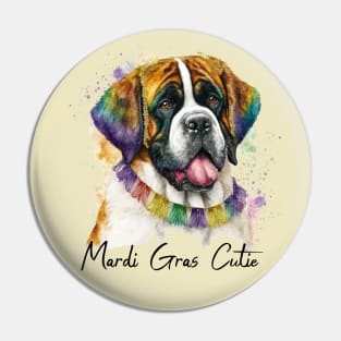 Mardi Gras Cutie Saint Bernard Pin