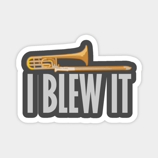 Funny Trombone Magnet by evisionarts