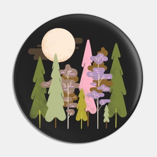 Moonlit Forest Pin