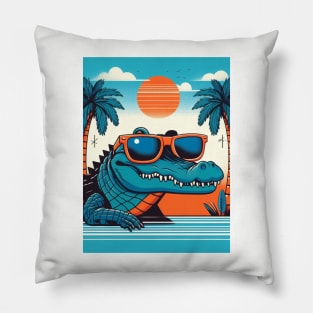 Cool Blue Gator Pillow
