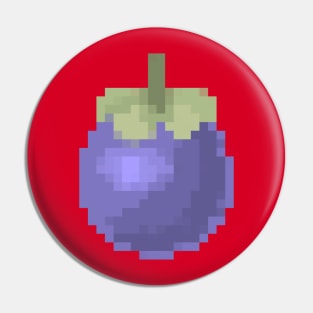 Mangosteen Pixel art, Cute Mangosteen fruit, Thai fruit Pin