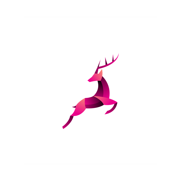 lowpoly deer design by Aksa Inov