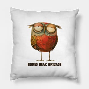 Bored Beak Brigade Pillow