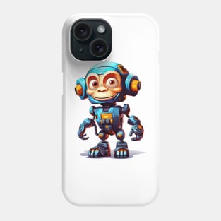 Cartoon monkey robots. T-Shirt, Sticker. Phone Case