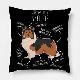 Sheltie Shetland Sheepdog Anatomy Pillow