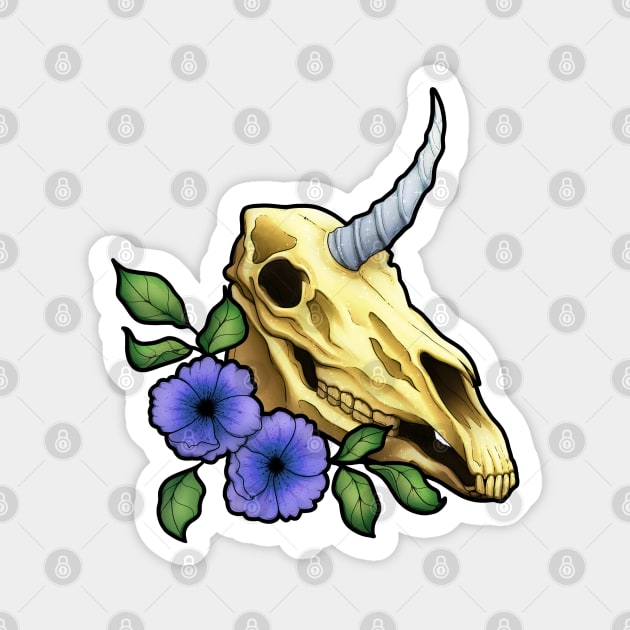 Unicorn Skull Magnet by RoslynnSommers