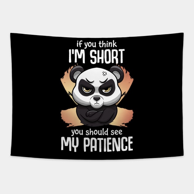 Impatient Short Panda Tapestry by MerchBeastStudio