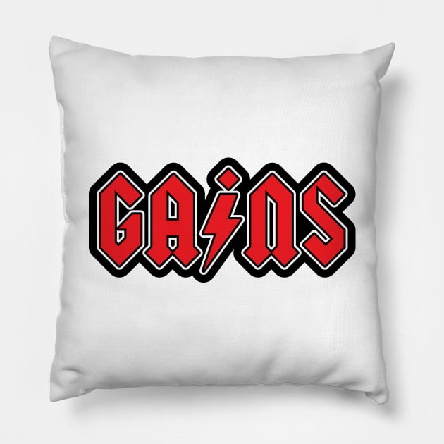 Hard Rock Gains Pillow by brogressproject