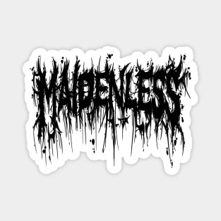 Maidenless black metal font Magnet