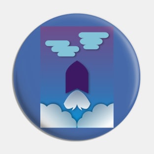 Rocket launch in the sky Pin