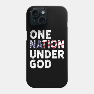 One Nation Under God USA Flag Phone Case