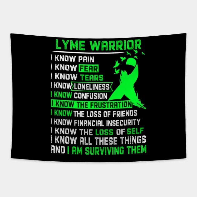 LYME Awareness Support LYME Warrior Gifts Tapestry by ThePassion99