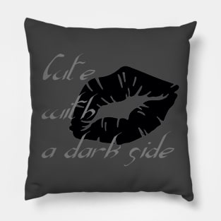 Cute With A Dark Side Gothic Valentine Pillow