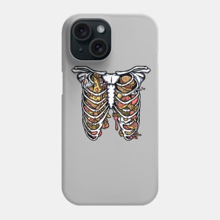lots of food in the rib cage Phone Case