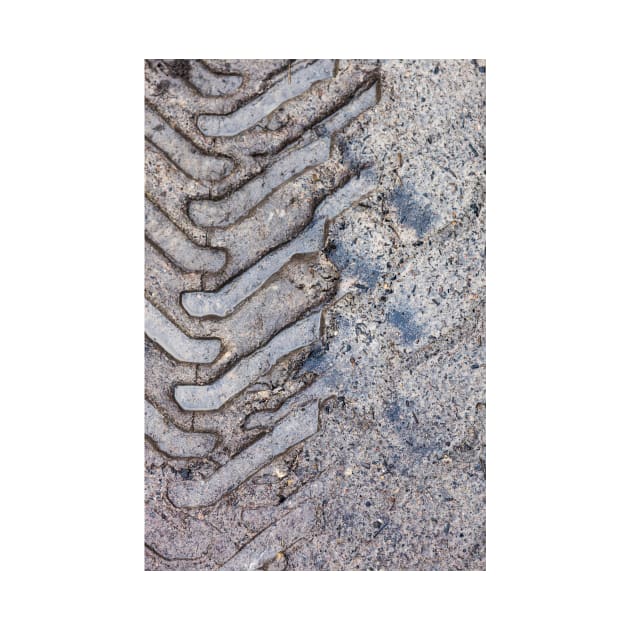 Tyreprint in the mud by textural