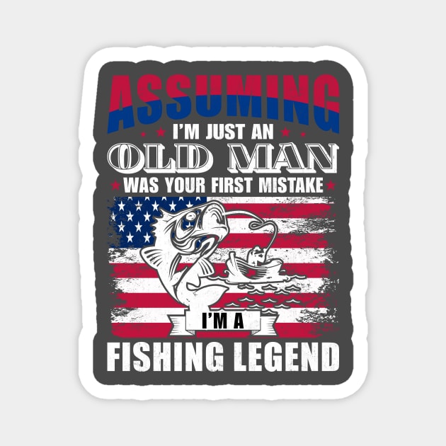 Fishing Legend Magnet by Folkbone