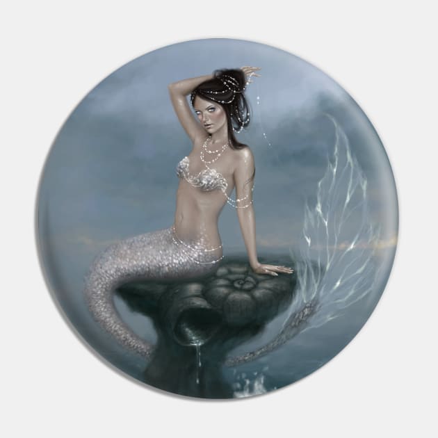 Moon Tide Mermaid Pin by silverstars