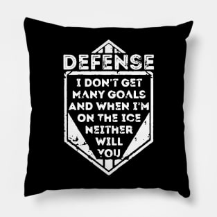 Kids Ice Hockey Funny Defense Pillow