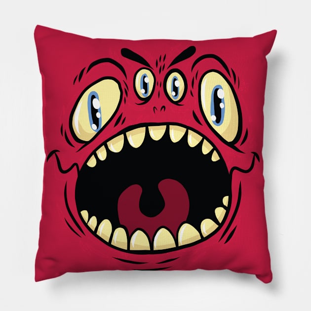 Eyed Monster Pillow by TomCage