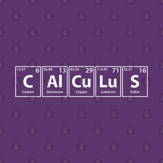 Calculus (C-Al-Cu-Lu-S) Periodic Elements Spelling by cerebrands