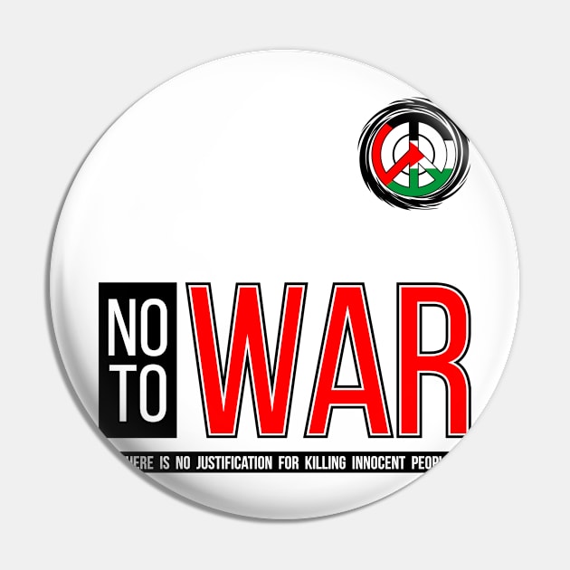 NO TO WAR Pin by VISUALUV