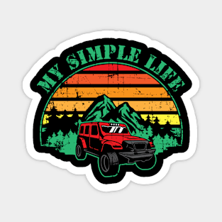 My Simple Life Unisex Camping Retro Magnet