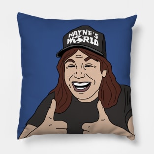 Wayne's World Excellent Thumbs Up 90s Funny Movie Pillow