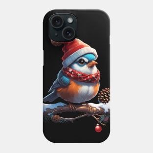 Sweet little and friendly christmas bird Phone Case