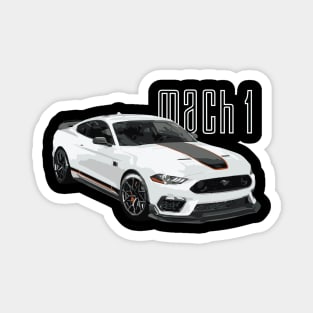 MACH1 MUSTANG GT OXFORD WHITE Magnet